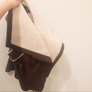 Faux Leather & Sherpa Vest